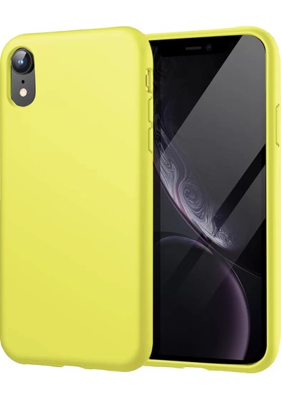 Newface Apple İphone Xr Kılıf First Silikon - Parlak Yeşil Parlak Sarı