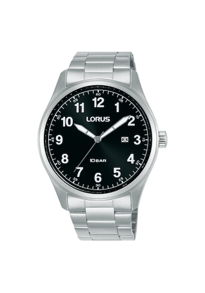 Lorus Rh971sx9 Quartz Çelik Gri Siyah Kadran 10 Atm 42 Mm Erkek Kol Saati