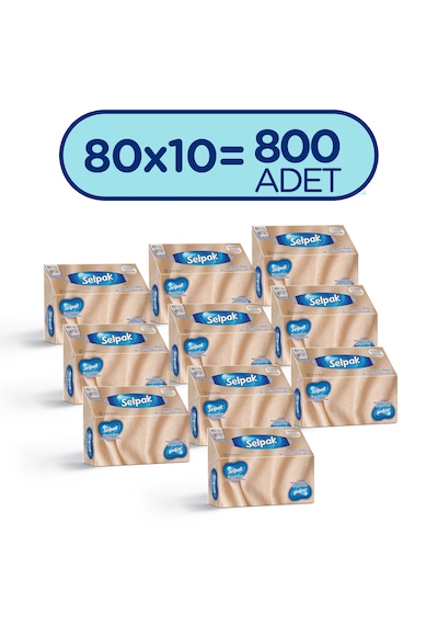 Selpak El Ve Yüz Havlusu Kutulu Kaşmir Özlü 10*80 Yaprak