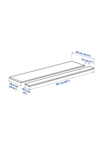 Ikea Aspudden Serisi, Aydınlatma İçin Kaplama Paneli, 221 Cm, Açık Gri