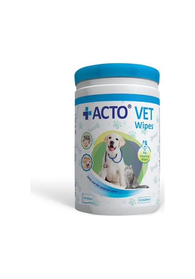 Acto Vet Wipes Evcil Hayvanlar İçin Temizleme Mendili 100'lü