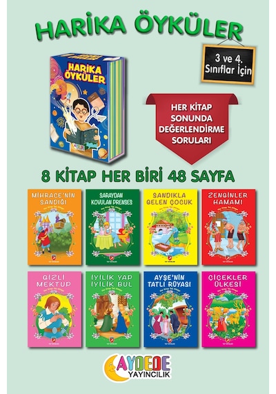 Harika Öyküler - Meb Uyumlu 2. 3. 4. Sınıf Tavsiyeli Çocuk Hikayeleri Öykü Kitapları 8 Kitap