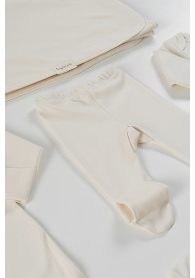 Tinylamb Natural Organik Yenidoğan Hastane Çıkışı - 12 Parça Krem