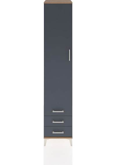 Hyperion Dolap 5 Raflı 3 Çekmeceli Tek Kapaklı 44x44x221 Çam-... Çam