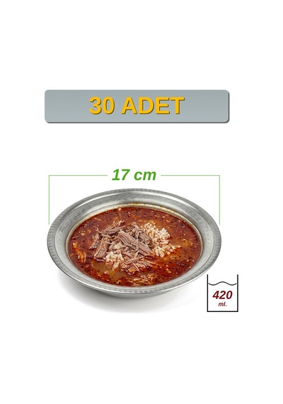 Binbir Trend 17 Cm Yanaklı Krom Çelik Yemek Ve Beyran Kasesi 420 Ml Lokanta Tipi Sulu Yemek Kasesi -kase1714 30 Adet
