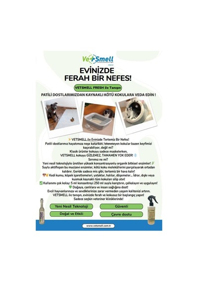 Vetsmell Konsantre Organik Kötü Koku Giderici 250 Ml