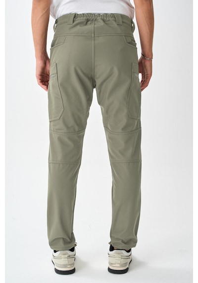 Dechers Soft Shell Rüzgar, Su & Soğuk Geçirmez İçi Polarlı Kışlık Taktik Pantolon E218-2 Bej