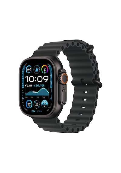 Apple Watch Ultra 2 MX4P3TU/A GPS + Cellular 2024 49mm Black Titanium Case with Black Ocean Band (Distribütör Garantili)