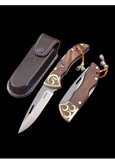 N690 Böhler Çelik Çakı Kamp Ve Outdoor Kullanımına Uygun Açık Kahverengi
