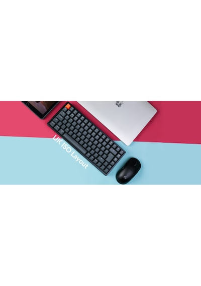 Keychron K2-C2H-UK HotSwap RGB Gateron Blue Switch Alüminium (Version 2) UK ISO Mekanik Klavye