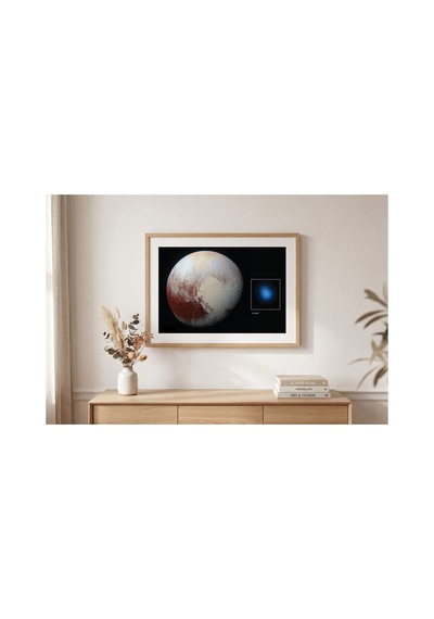Nasa Plütondan Gelen X Işınları Çerçevesiz Poster 21x30 Cm A4 Uzay Astronomi Galaksi Duvar Dekoru