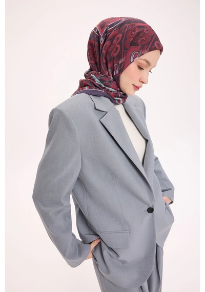 Silk Home Dört Mevsim Antik Motif Viskon Velora Eşarp 6421 Eflatun