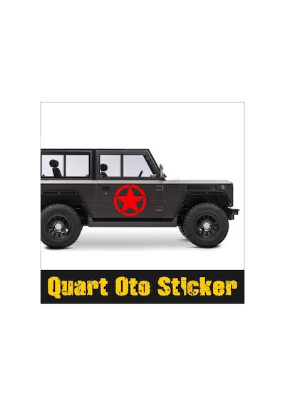 2 Adet Army Star, Askeri Yıldız Off Road Sticker (279882329)