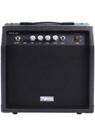 Midex Rpa-20bk Bas Gitar Amfisi 20 Watt Gain Özelliği Kulaklık Çıkışı