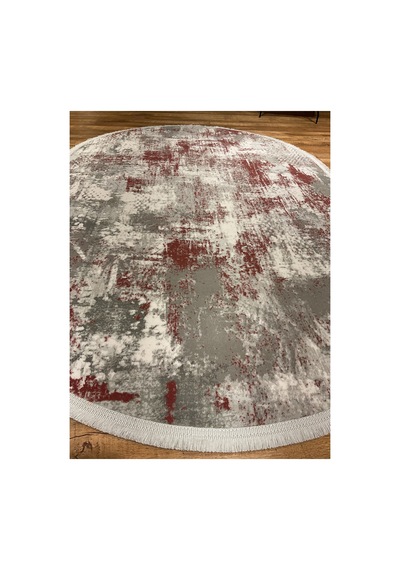 Begonvil Bv03b Bordo-krem Oval Halı Çok Renkli
