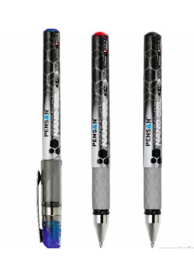 Pensan Nano Gel 0,7mm Roller Kalem 3'lü Set Siyah - Kırmızı - Mavi Siyah-kırmızı - Mavi