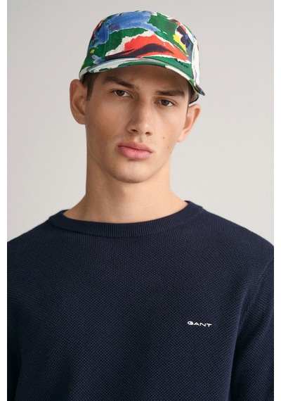 Gant Erkek Regular Fit Bisiklet Yaka Logolu Kazak - Lacivert Evenıng Blue