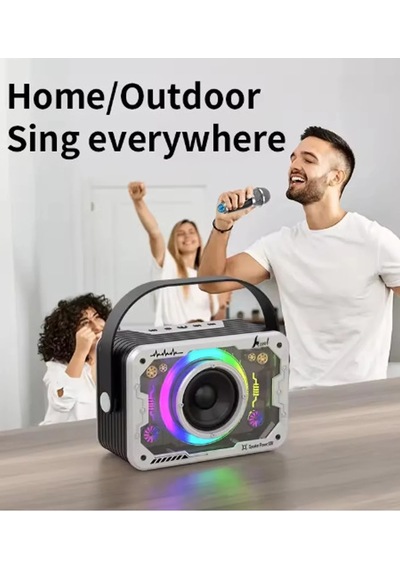 Just Cheap Store Vtn-82 Taşınabilir Kablosuz Işıklı Bluetooth Hoparlör Ses Değiştirme Özellikli