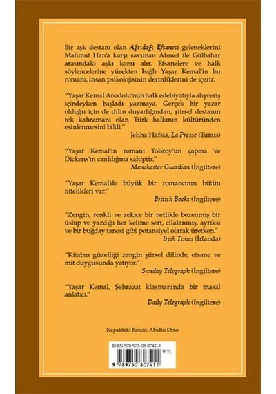 Ağrıdağı Efsanesi .....Yaşar Kemal