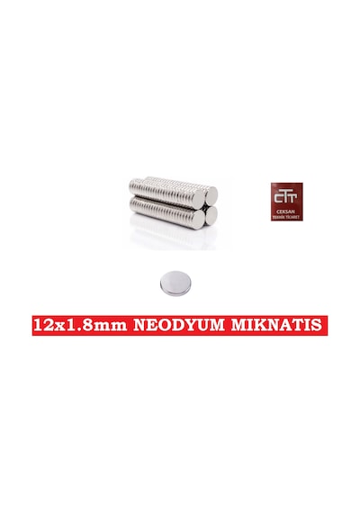 Neodyum- Güçlü -Mıknatıs 12X1.8Mm Adet Seçenekli 4 Adet