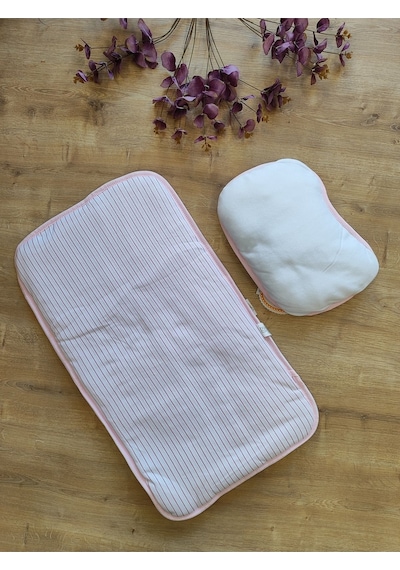 2'li Pembe Kız Bebek Alt Açma Yastıklı Yenidoğan Alt Açma Minderi Organizer Bebek Yatağı