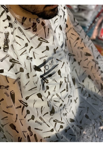 Large Fashion Tek Kullanımlık Berber Kuaför Önlüğü 100'lü
