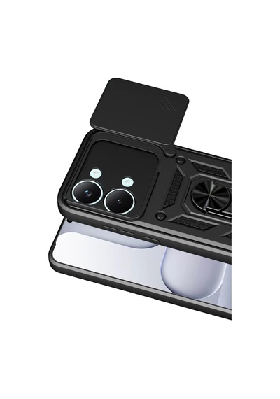 Newface Xiaomi Poco X8 Pro Max Pars Lens Yüzüklü Silikon - Siyah