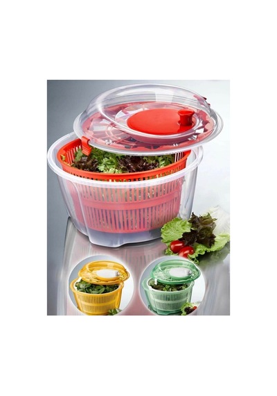 4.4 Litre Salata Kurutucu Sebze Yıkama Süzgeci Bpa Free Çift Fonksiyonlu Pratik Çevirme Mekanizmalı-mavi Diğer