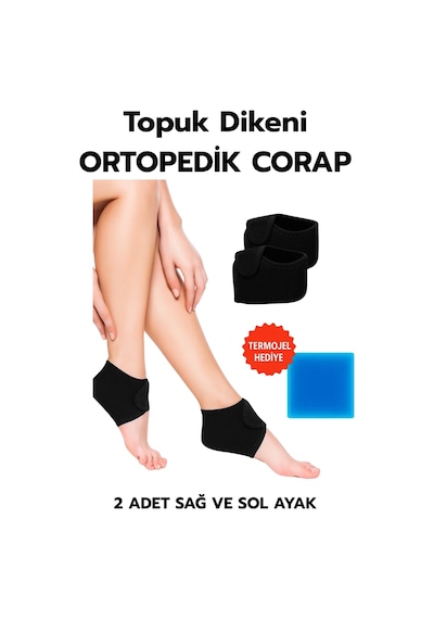 2li Topuk Dikeni Silikon Tabanlı Ortopedik Çorap ıcı Çatlak Nasır Ayak  Çorapları Standart