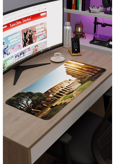 Roma İtalya V3 70x30 Xl Gaming Kauçuk Kaymaz Taban Mouse Pad Fare Altlığı