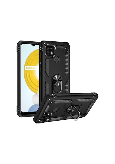 Realme C21 Kılıf Zore Vega Kapak Siyah