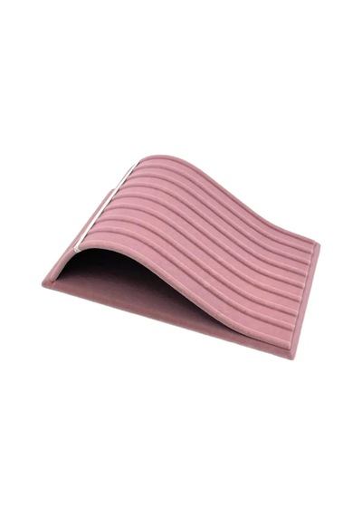 Yatay S Bileklik Ve Tesbih Standı Süet Pembe Pembe