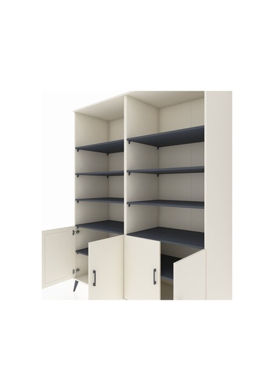 Kronos Gardrop 10 Raflı 4 Kapaklı 176x59x221 Aytaşı-aytaşı/antrasit Beyaz