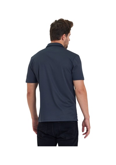 Erkek Kısa Kol Polyester Polo Yaka Fonksiyonel Tişört Antrasit