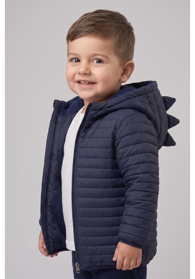 Mnk Baby & Kids Erkek Çocuk Kapüşonlu İçi Polarlı Fermuarlı Şişme Mont M00858 Lacivert