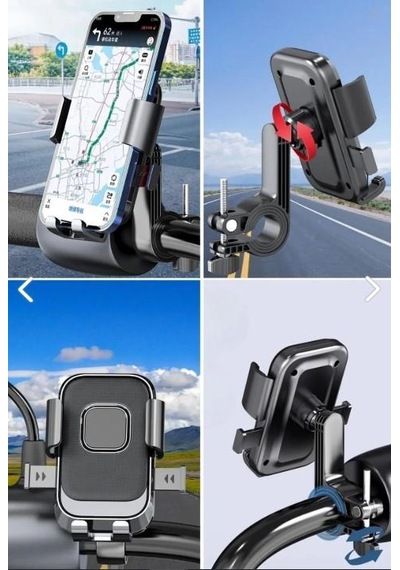Motor,motosiklet,bisiklet ,scooter İçin 360 Derece Dönebilen Gidon Versiyonu Telefon Tutucu