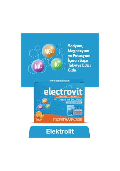 Hangover Shot Electrovit Portakal Aromalı Elektrolit İçeren Toz 8 Şase, Hidrasyon,magnezyum,potasyum,sodyum