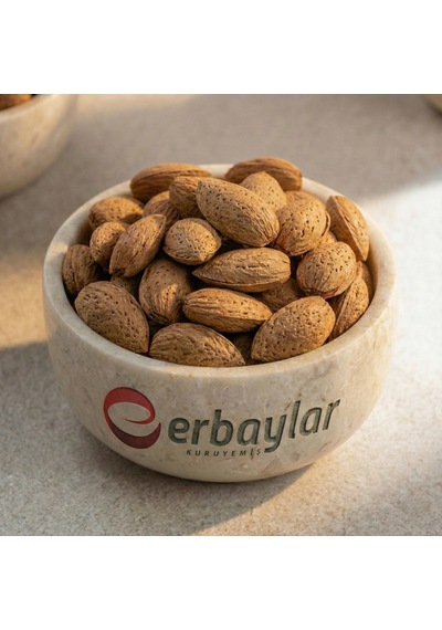 Erbaylar Kabuklu Badem Çiğ - 1 Kg