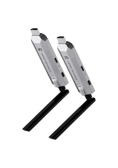1 To 2 Kablosuz Hdmi Verici Ve Alıcı Seti 1080p 60hz Full Hd Görüntü Aktarıcı Yeni Nesil Kablosuz