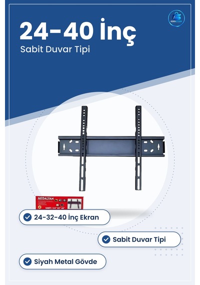 Tv Askı Aparatı Sabit Duvar Tipi Lcd Plazma Televizyon Montaj