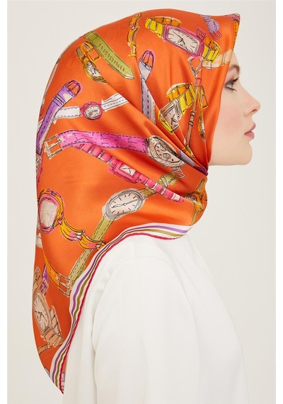 Armine Sura İpek Eşarp 24ya9141 04 - Desenli