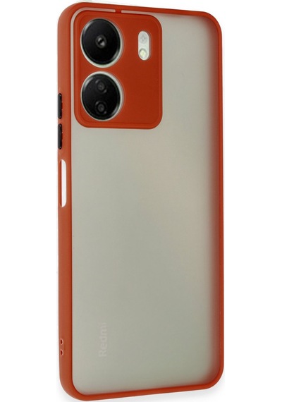 Newface Xiaomi Redmi 13c Kılıf Montreal Silikon Kapak - Kırmızı Kırmızı