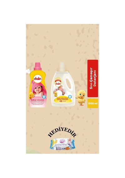 Konsantre Yumuşatıcı Bahar Ninnisi 1200 Ml Doğal Sabun Bazlı Sıvı Çamaşır Deterjanı 1500 Ml