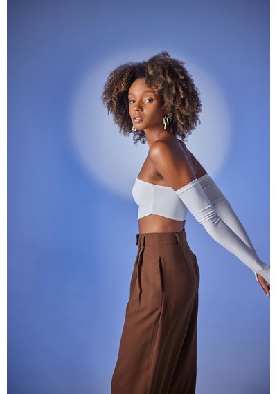 Holly Lolly Straplez Model Noir Bluz Ekru