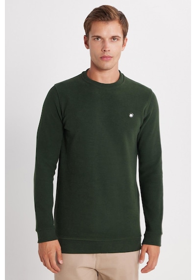 Tudors Erkek Slim Fit Dar Kesim Pamuklu Selanik Kumaş Bisiklet Yaka Yeşil Sweatshirt-35776 Yeşil Tudors Erkek Slim Fit Dar Kesim Pamuklu Selanik Kumaş Bisiklet Yaka Yeşil Sweatshirt-35776 Yeşil