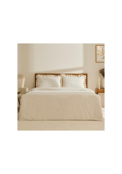 Kaşmir Home Lisa %100 Pamuk Tek Kişilik Nevresim Takımı Offwhite