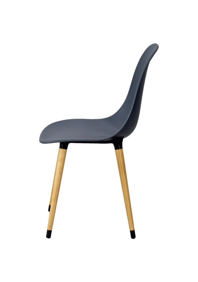 Vilinze Eames Naturel Ahşap Ayak Plastik Füme Sandalye Eames-beyaz