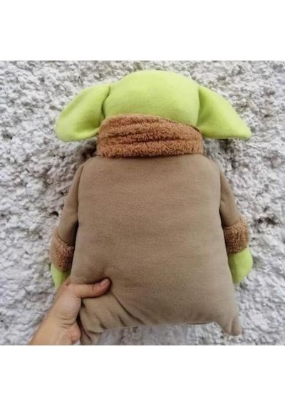 45 Cm Bebek Yoda Peluş Yastık - Baby Yoda Peluş - Star Wars Peluş Çok Renkli