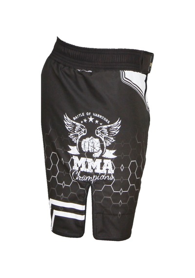 Dosmai Dijital Baskılı Hexagon Mma Spor Şort Siyah Mms224