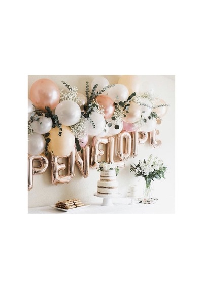 100 Adet Rose Beyaz Somon Renk Balon Zinciri Mix